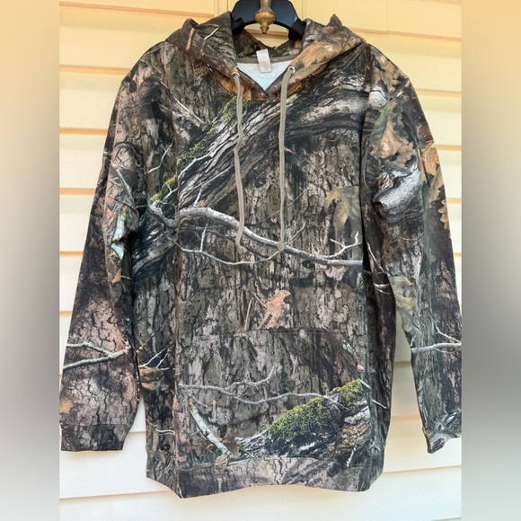 Mossy Oak Camo Hunting Long-sleeved Hoodie, Neck draw string, Kangaroo pocket,XL - Picture 1 of 11